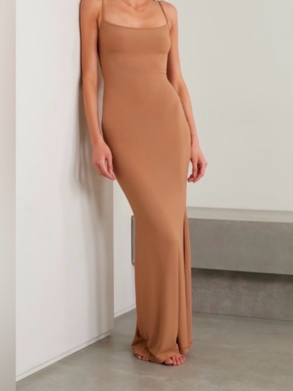 Skins Maxi Dress in Camel